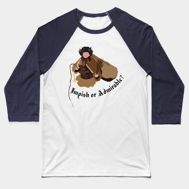 Dwight Schrute Impish or Admirable Belsnickel Art – The Office (black text) Baseball T-Shirt by Design Garden